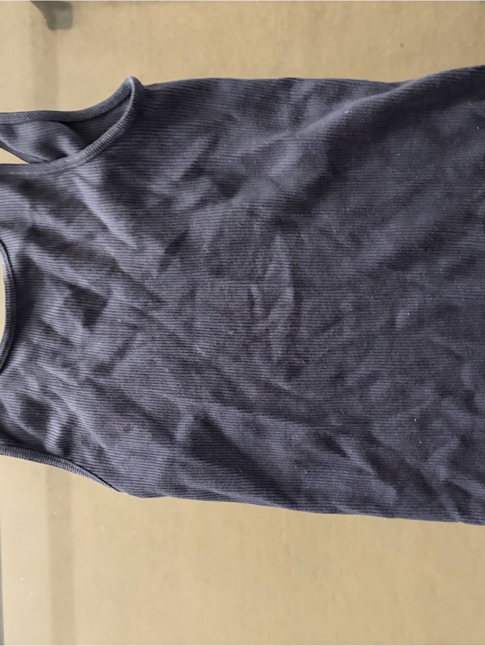 Brandy Melville Ribbed Navy Tank Top